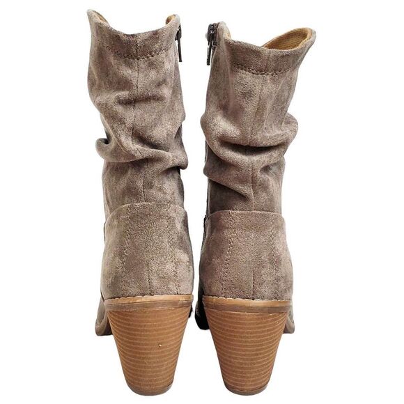 Eurosoft soft Teren slouchy boots pietra gray block heel zip up suede Size 11M - Picture 5 of 10